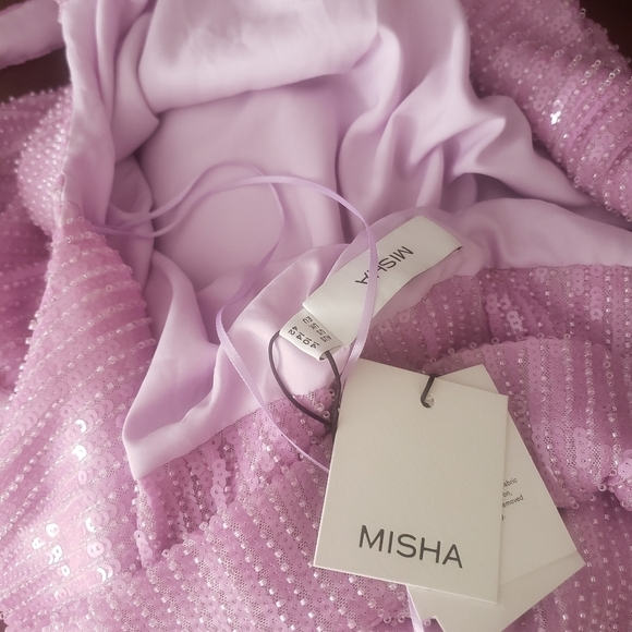 MISHA Collection Maxie Dress In Lilac - Picture 10 of 15